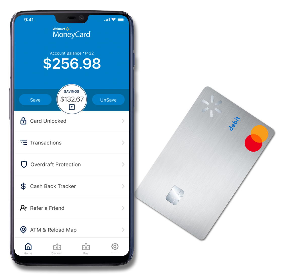 About Cash Back Reloadable Debit Card Account Walmart Moneycard