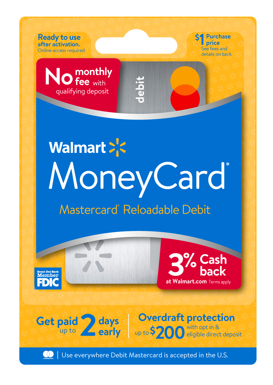 Reloadable Debit Card Account That Earns You Cash Back Walmart Moneycard